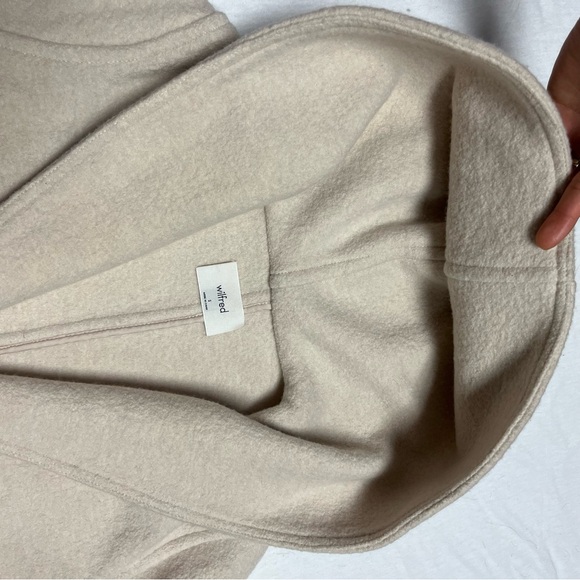 Aritzia Wilfred hooded wool coat cream color - Picture 6 of 14